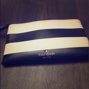 Kate Spade black and white stripe case